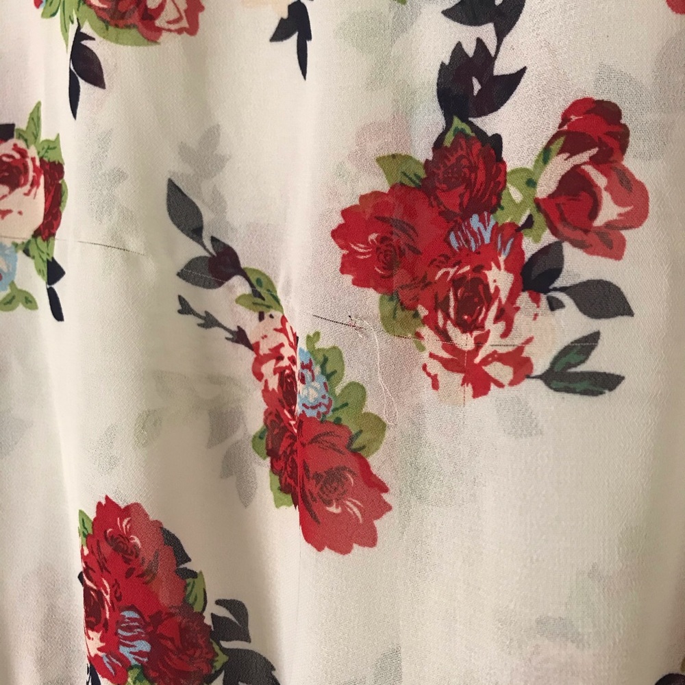 Sheer Floral top vintage inspired Small - Picture 3 of 4